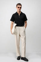 Antioch Taş Lyocell Relaxed Fit Pileli Erkek Pantolon