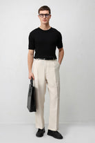 Antioch Taş Lyocell Relaxed Fit Pileli Erkek Pantolon