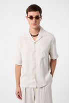 Antioch-Taş Modal Kumaş Erkek Gömlek-Gömlek-1-Milagron.com