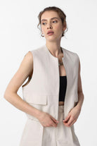 Antioch-Taş Oversize Kadın Yelek-Yelek-1-Milagron.com