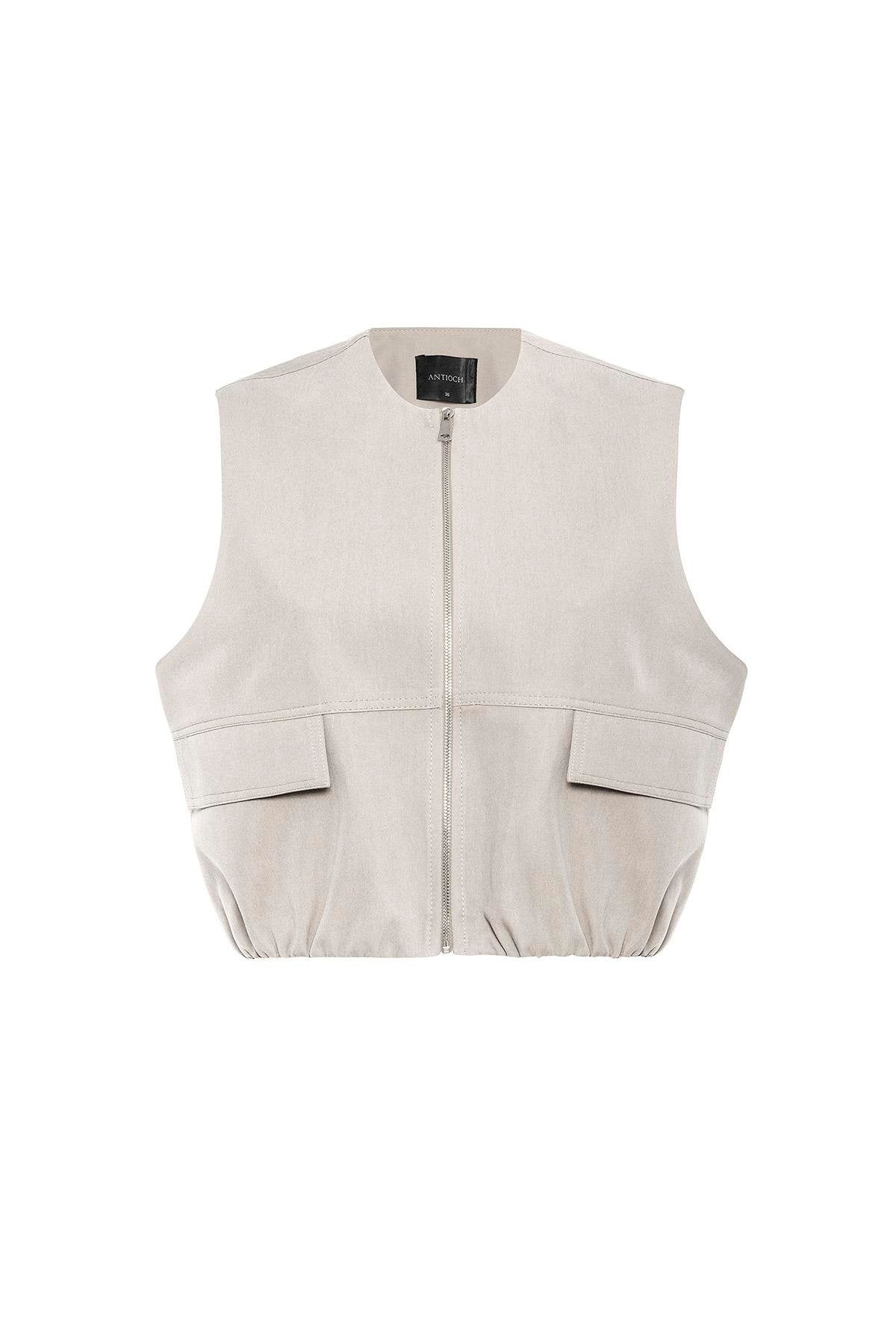Antioch-Taş Oversize Kadın Yelek-Yelek-5-Milagron.com