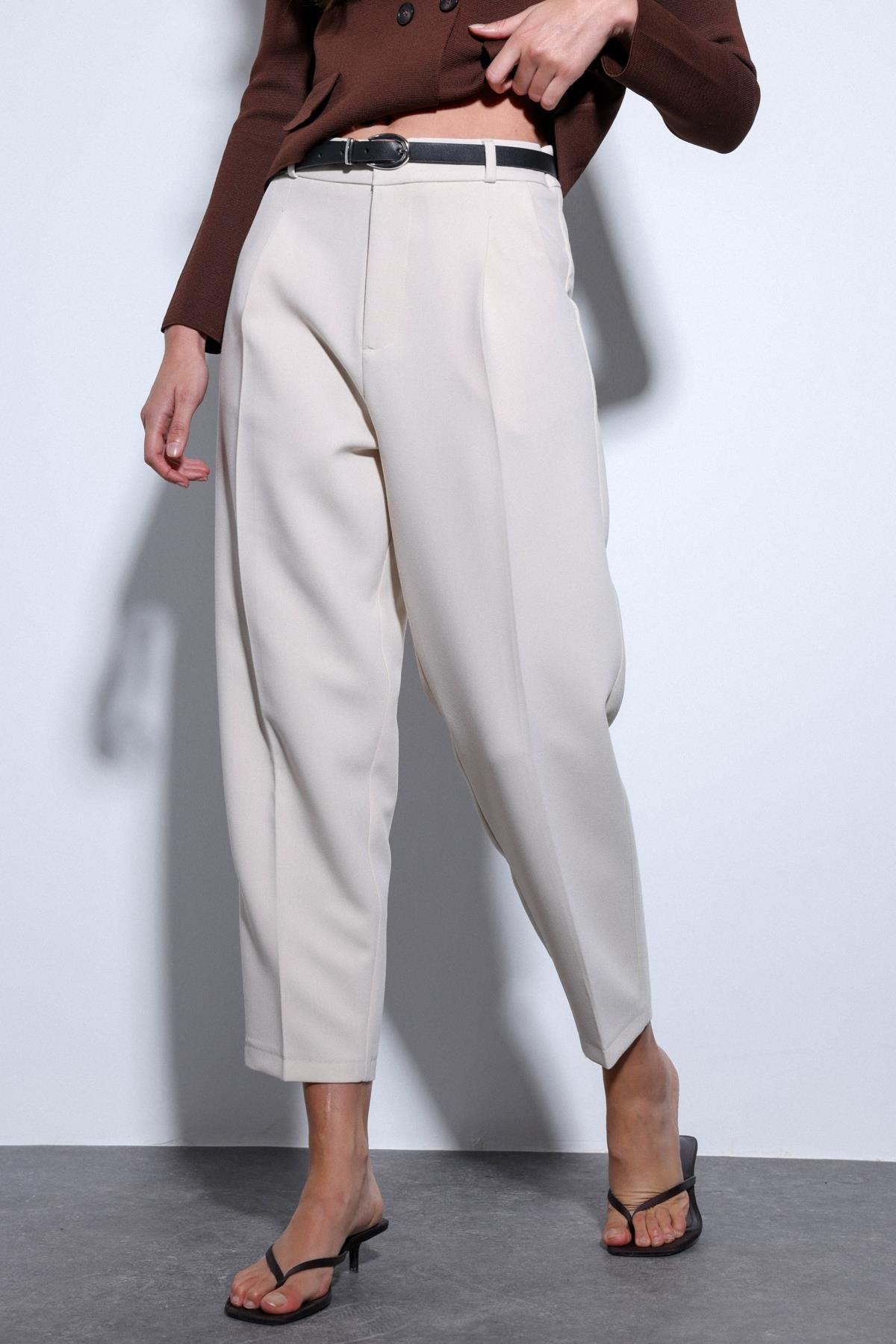 Antioch-Antioch Taş Pensli Kadın Pantolon-Kumaş Pantolon-2-Milagron.com