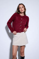 Antioch-Taş Pileli Zincir Detaylı şort Etek-Etek-1-Milagron.com