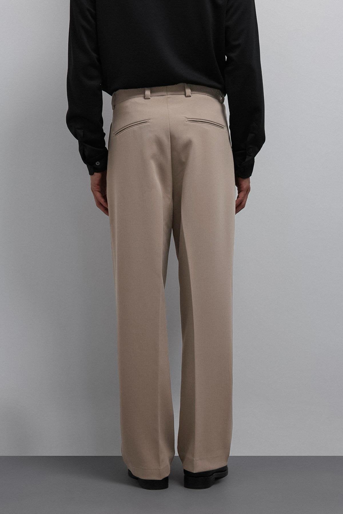 Antioch-Taş Relax Fit Baggy Pilili Erkek Pantolon-Kumaş Pantolon-4-Milagron.com