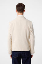 Antioch-Taş Relax Fit Kruvaze Crop Erkek Blazer Ceket-Blazer Ceket-5-Milagron.com