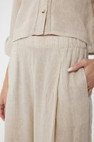 Antioch-Taş Şerit Detaylı Kadın Pantolon-Kumaş Pantolon-3-Milagron.com