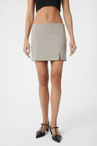 Antioch-Taş Yırtmaçlı Kadın Mini Etek-Etek-1-Milagron.com