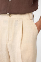 Antioch-Taş Yüksek Bel Pileli Relax Fit Erkek Pantolon-Kumaş Pantolon-5-Milagron.com