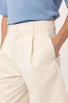 Antioch-Taş Yüksek Bel Pileli Relaxed Bermuda Erkek şort-Şort-4-Milagron.com