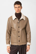 Antioch-Vizon Astar Detaylı Suni Deri Erkek Mont-Mont-5-Milagron.com