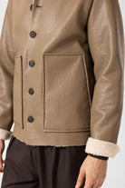 Antioch-Vizon Astar Detaylı Suni Deri Erkek Mont-Mont-6-Milagron.com