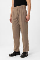 Antioch-Vizon Çift Pileli Baggy Fit Erkek Pantolon-Kumaş Pantolon-3-Milagron.com