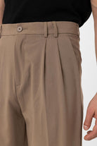 Antioch-Vizon Çift Pileli Baggy Fit Erkek Pantolon-Kumaş Pantolon-5-Milagron.com