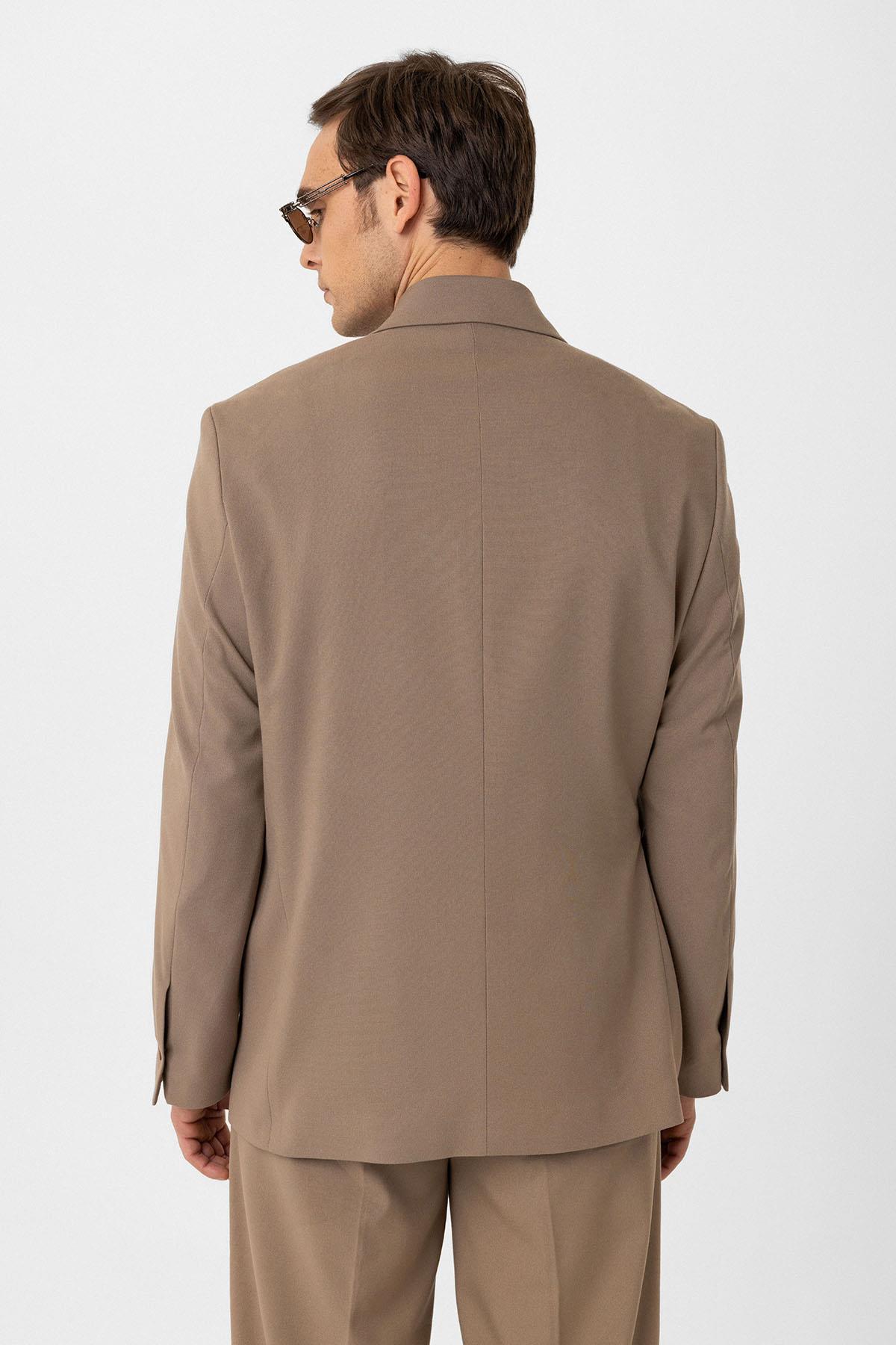 Antioch-Vizon Kuşaklı Relax Fit Erkek Blazer Ceket-Blazer Ceket-5-Milagron.com