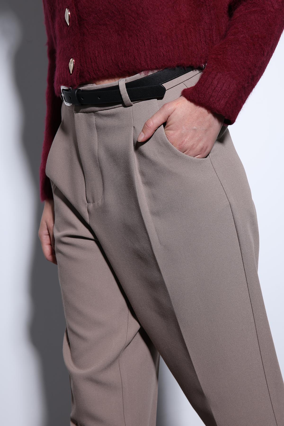 Antioch-Antioch Vizon Pensli Kadın Pantolon-Kumaş Pantolon-4-Milagron.com