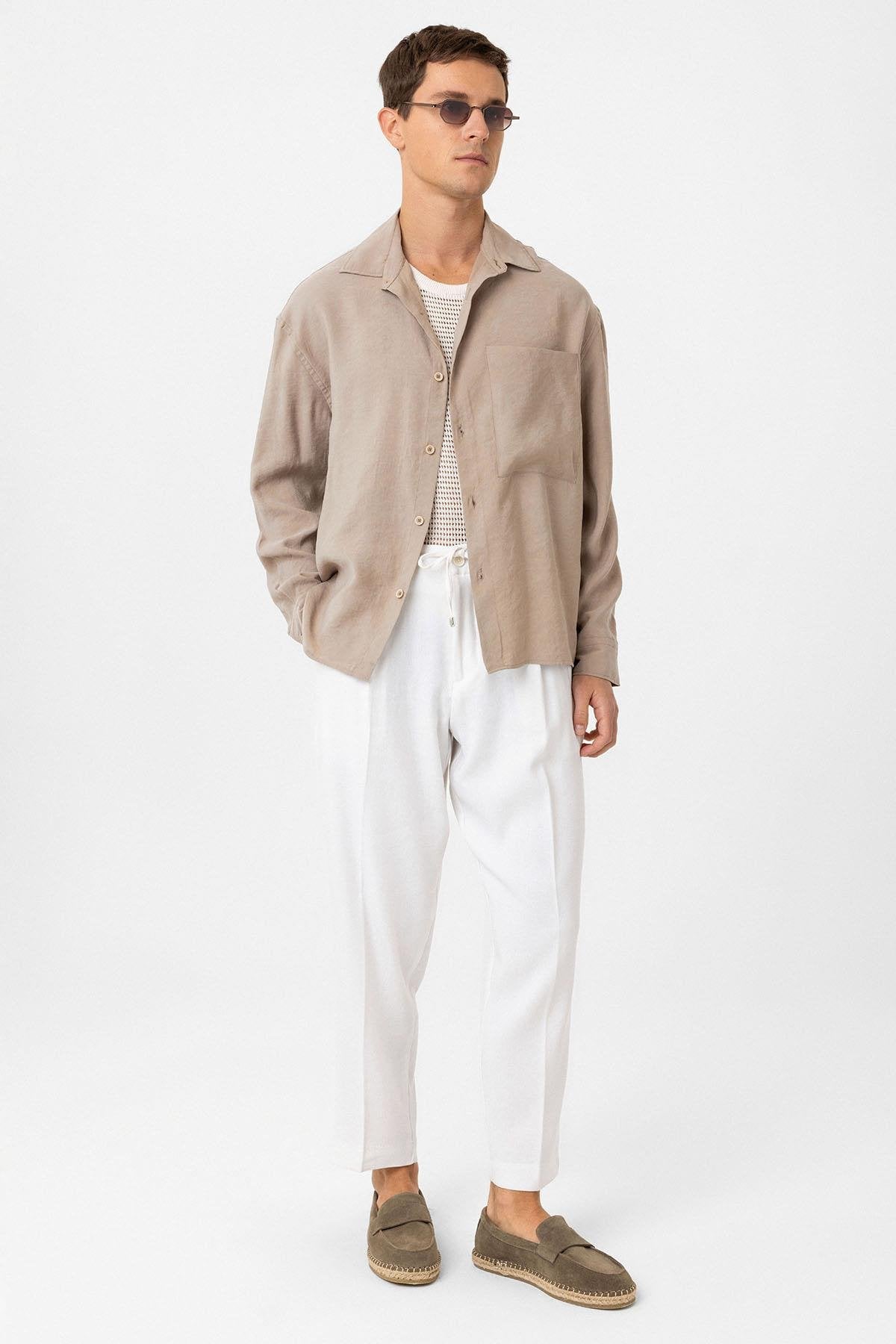 Antioch-Vizon Relax Fit Modal Kumaş Erkek Gömlek-Gömlek-2-Milagron.com