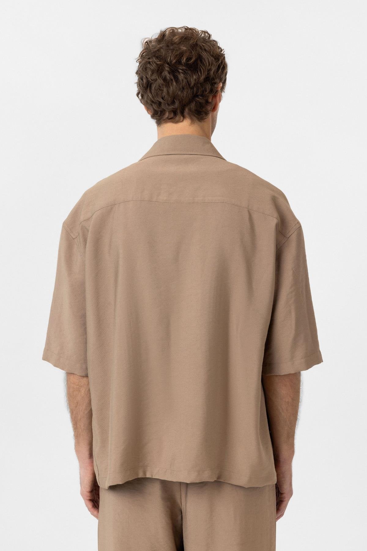 Antioch-Vizon Relaxed Kısa Kollu Erkek Gömlek-Gömlek-5-Milagron.com