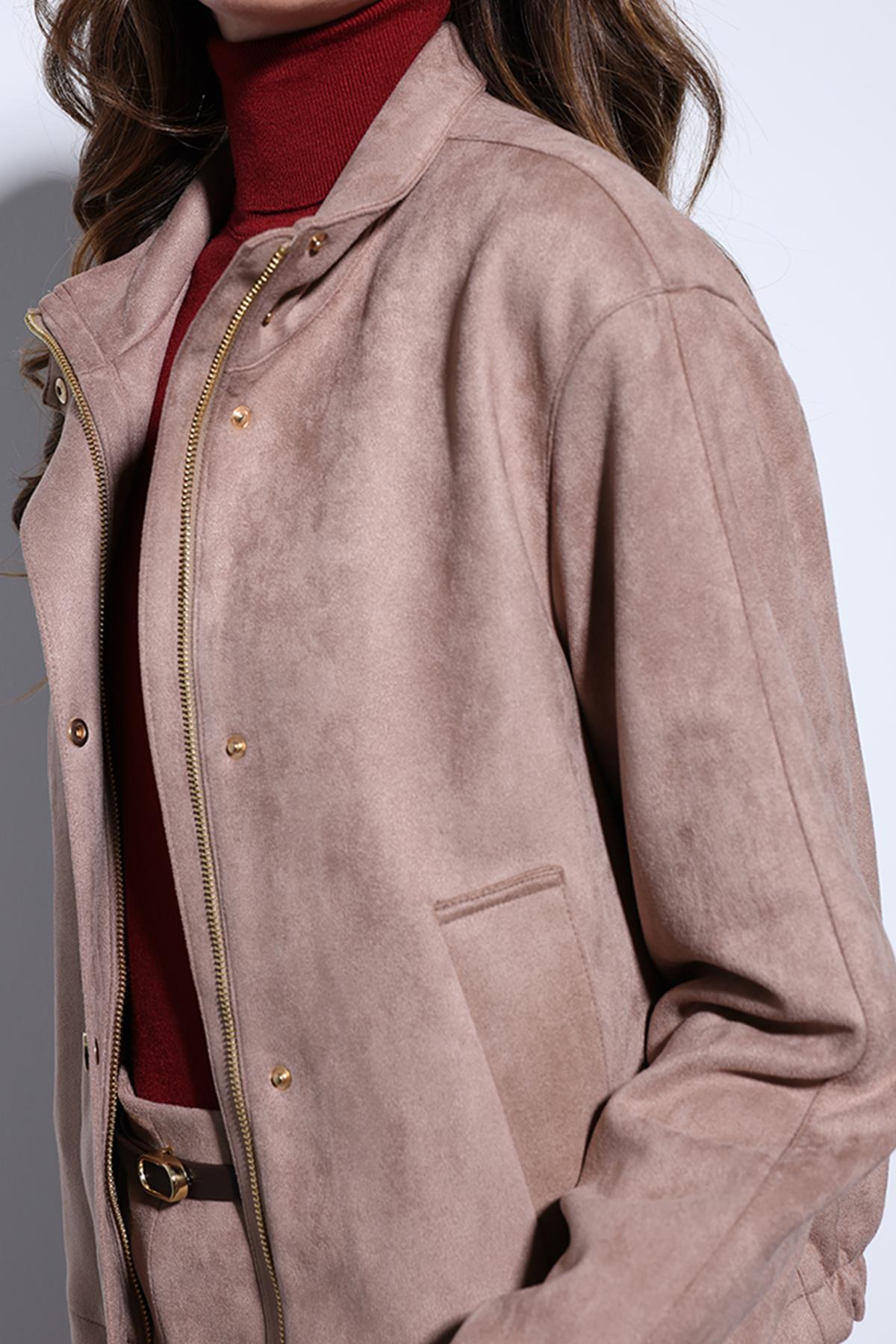 Antioch-Antioch Vizon Süet Bomber Ceket-Ceket-6-Milagron.com