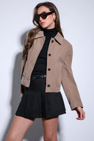 Antioch-Antioch Vizon Torba Cepli Süet Kadın Ceket-Ceket-1-Milagron.com