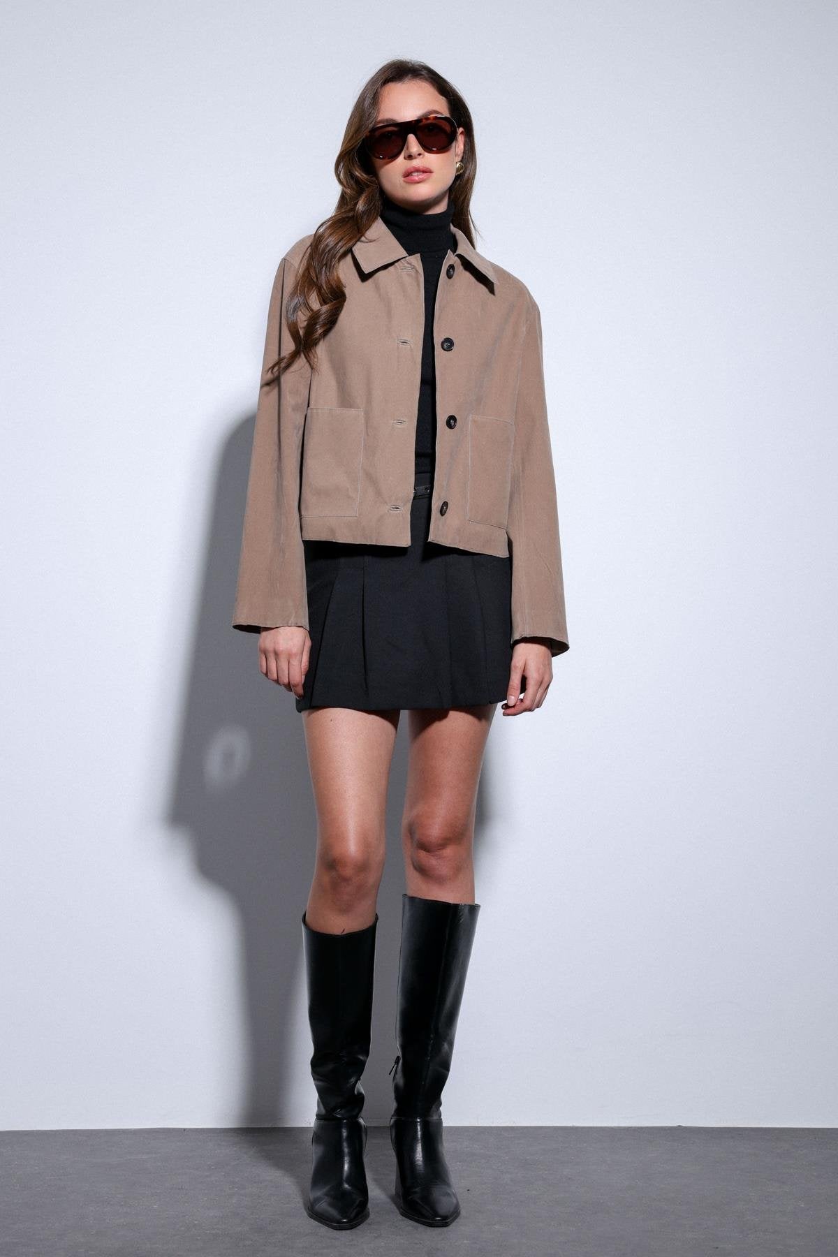 Antioch-Antioch Vizon Torba Cepli Süet Kadın Ceket-Ceket-2-Milagron.com