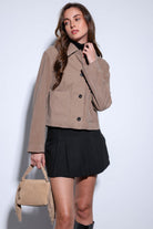 Antioch-Antioch Vizon Torba Cepli Süet Kadın Ceket-Ceket-5-Milagron.com