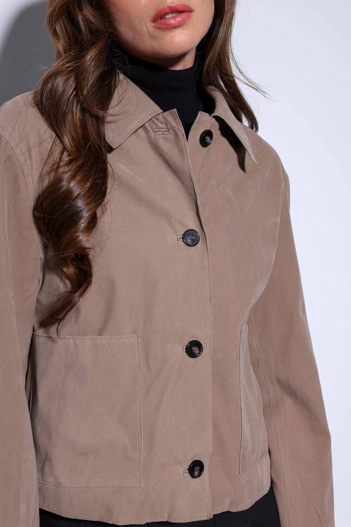 Antioch-Antioch Vizon Torba Cepli Süet Kadın Ceket-Ceket-6-Milagron.com