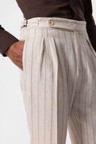 Antioch-Vizon Yüksek Bel Keten Karışımlı Erkek Pantolon-Pantolon-2-Milagron.com