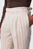 Antioch-Vizon Yüksek Bel Keten Karışımlı Erkek Pantolon-Pantolon-3-Milagron.com