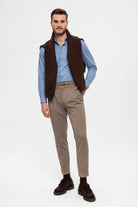 Antioch-Vizon Yüksek Bel Toka Detaylı Erkek Pantolon-Kumaş Pantolon-1-Milagron.com