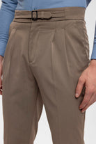 Antioch-Vizon Yüksek Bel Toka Detaylı Erkek Pantolon-Kumaş Pantolon-6-Milagron.com