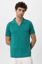 Antioch-Yeşil Apaş Yaka Regular Fit Erkek T Shirt-T-Shirts-3-Milagron.com