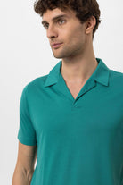 Antioch-Yeşil Apaş Yaka Regular Fit Erkek T Shirt-T-Shirts-4-Milagron.com