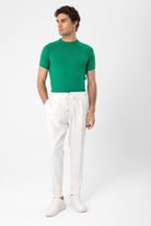 Antioch-Yeşil Bisiklet Yaka Triko T Shirt-Kazak & Triko-6-Milagron.com