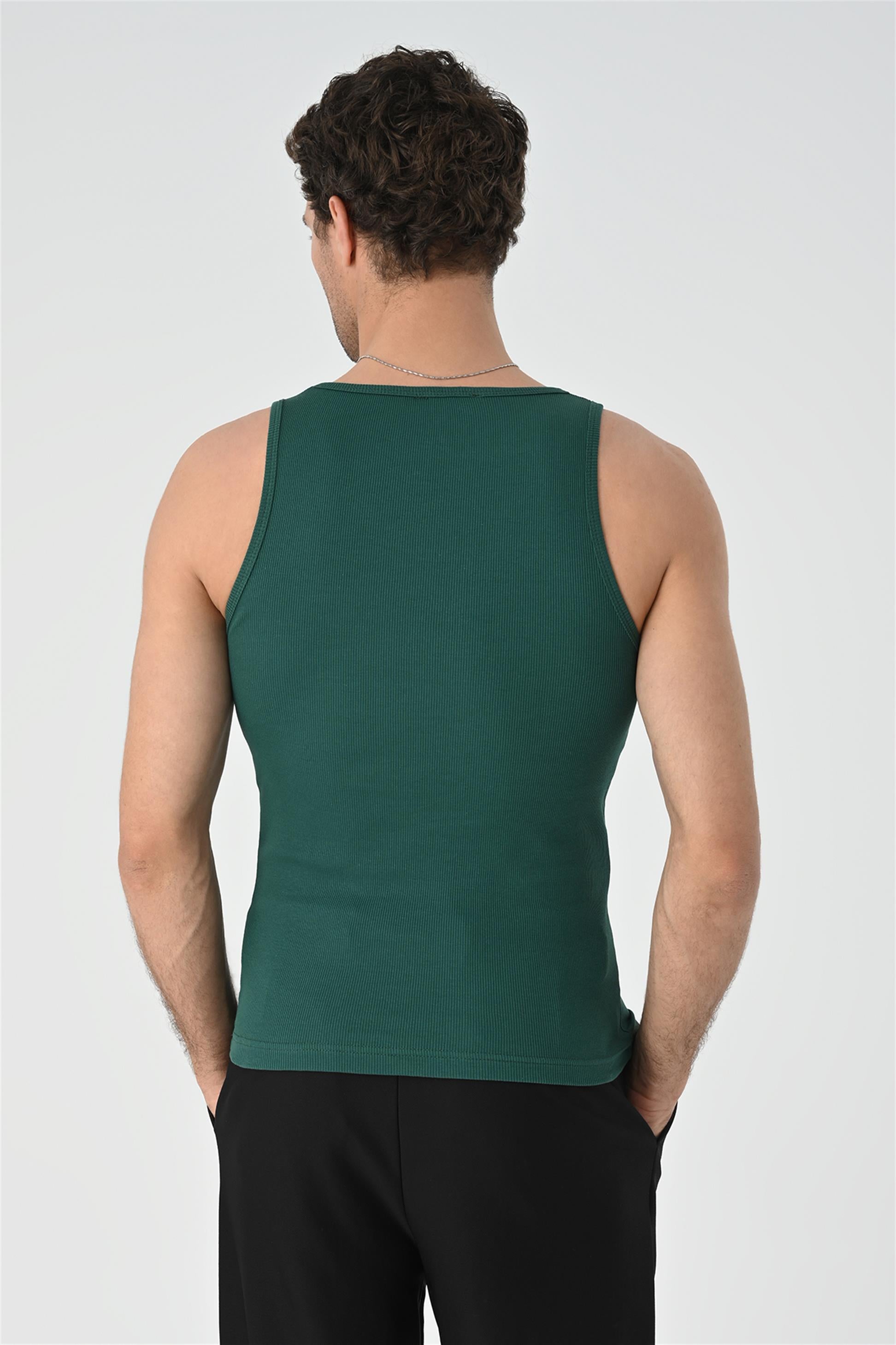 Antioch-Yeşil Slim Fit Erkek Atlet-Atlet-6-Milagron.com