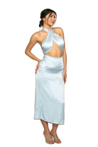 Antoa-Jessy Saten Boyundan Bağlamalı Elbise-Elbise-1-Milagron.com