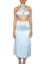 Antoa-Jessy Saten Boyundan Bağlamalı Elbise-Elbise-3-Milagron.com