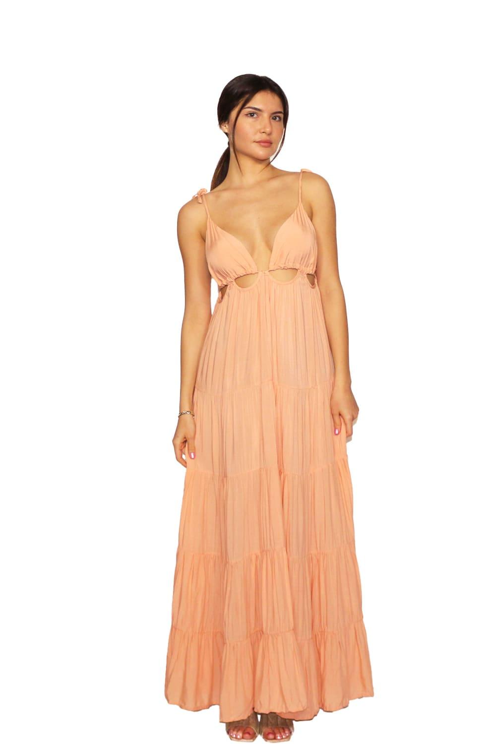 Antoa-Lilith Bağlamalı Maxi Elbise-Elbise-1-Milagron.com