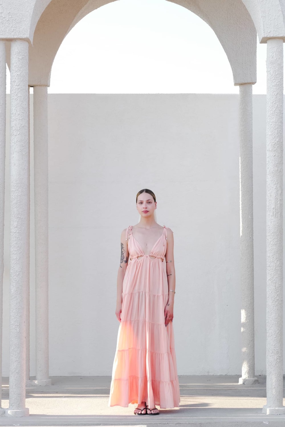 Antoa-Lilith Bağlamalı Maxi Elbise-Elbise-11-Milagron.com