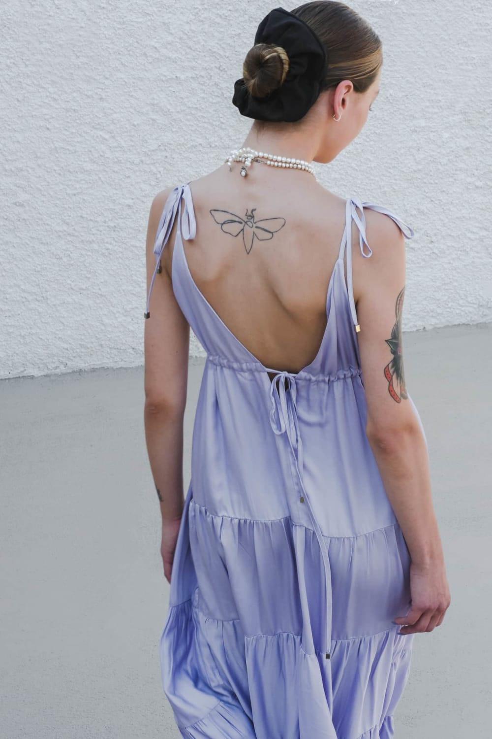 Antoa-Lilith Bağlamalı Maxi Elbise-Elbise-3-Milagron.com