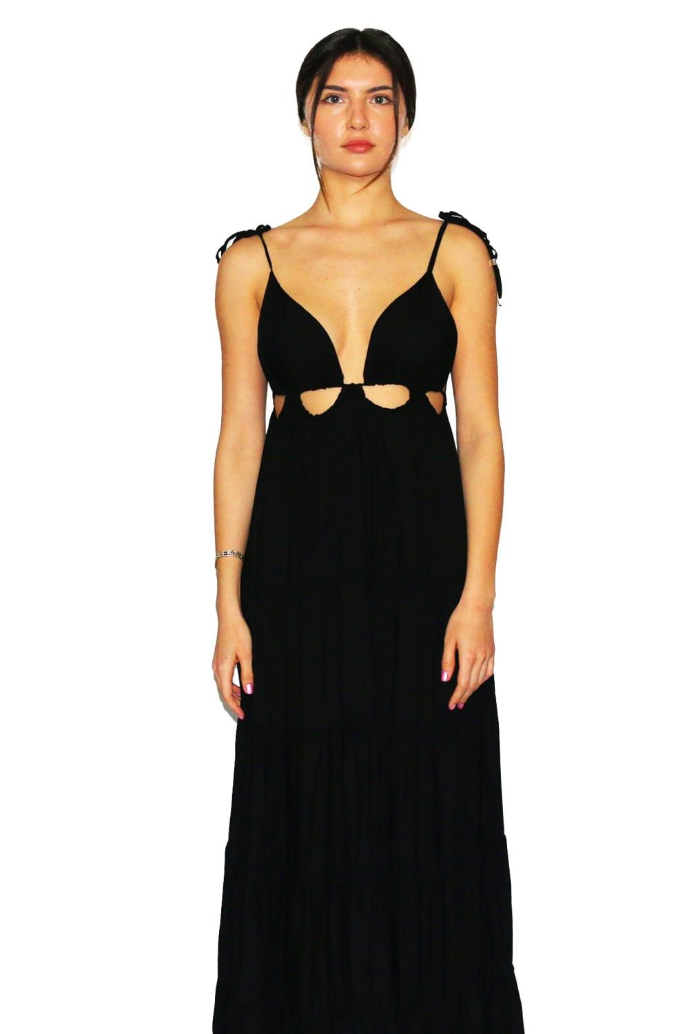 Antoa-Lilith Bağlamalı Maxi Elbise-Elbise-3-Milagron.com