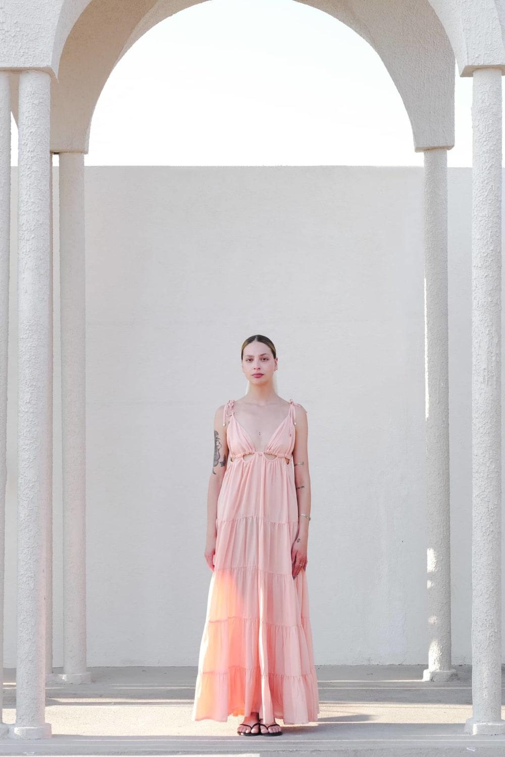 Antoa-Lilith Bağlamalı Maxi Elbise-Elbise-6-Milagron.com