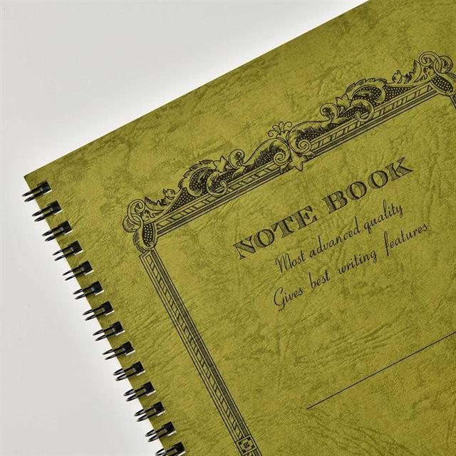 Apica-Apica Cd Twin Ring A5 Defter Olive çizgili-Defter-2-Milagron.com