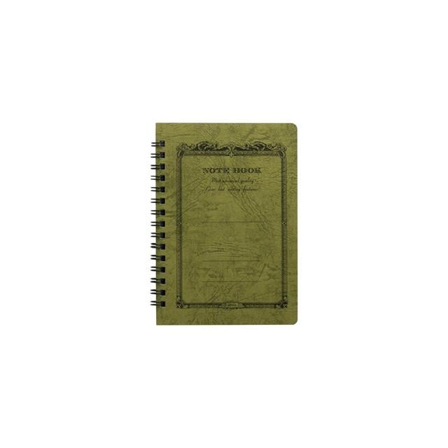Apica-Apica Cd Twin Ring A6 Defter Olive çizgili-Defter-1-Milagron.com