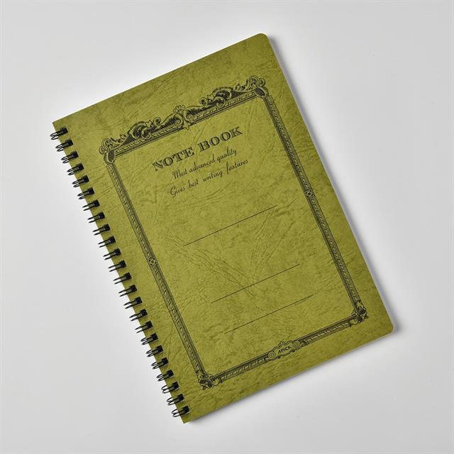 Apica-Apica Cd Twin Ring A6 Defter Olive çizgili-Defter-2-Milagron.com