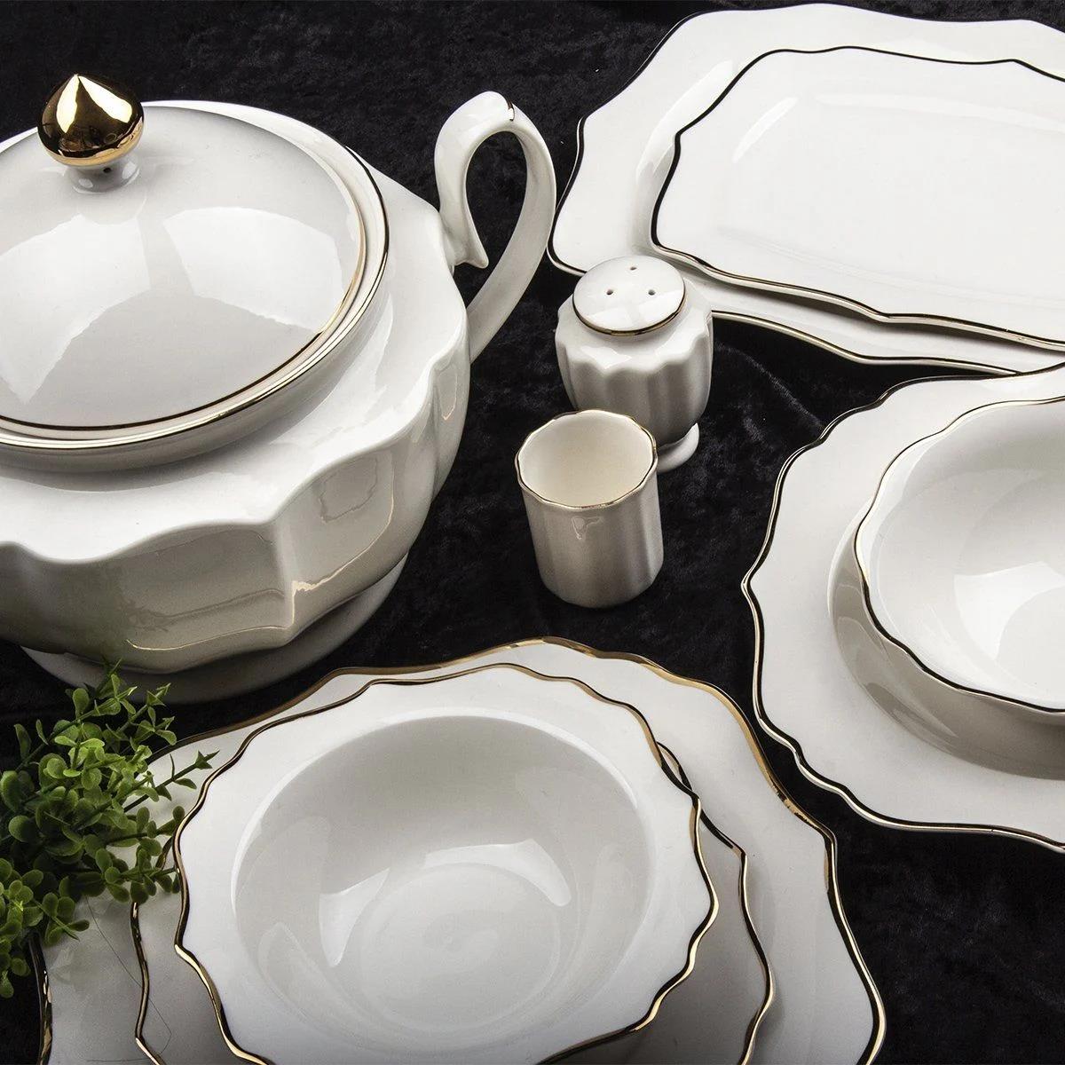 Aryıldız 60 Parça Gold Porselen Yemek Takımı 34000