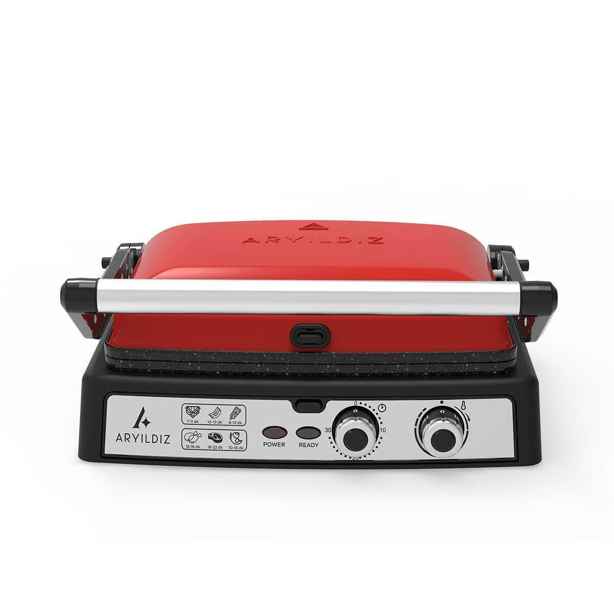 Aryıldız Multi Grill Tost Makinesi Kırmızı Ar256688