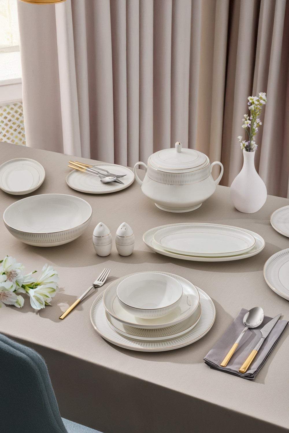 Aryıldız Serenity 60 Parça Porselen Yemek Takımı Ar259764