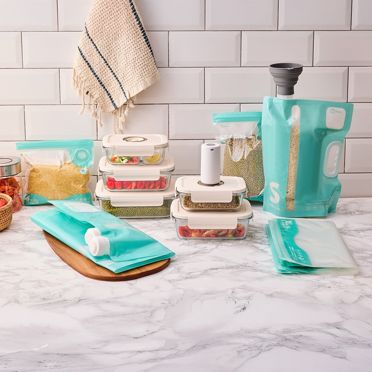 Aryıldız Vacuum & Fresh 25 Parça Cam Saklama Kabı Seti Ar258941