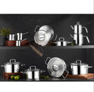 Aryıldız Vento Prestige Çizgili 20 Parça Ideal Çelik Çeyiz Tencere Set