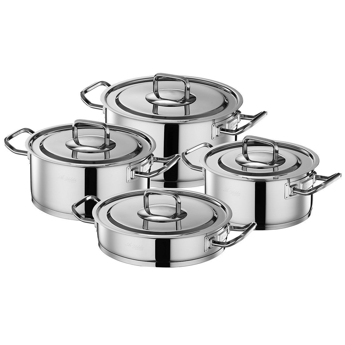 Aryıldız Vento Prestige Steel Çelik Kapak 8 Parça Tencere Set